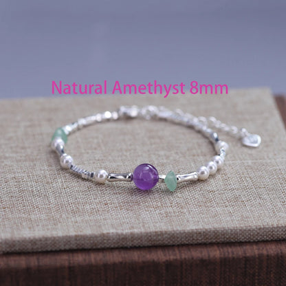 925 Sterling Silver Butterfly Bead String Bracelet