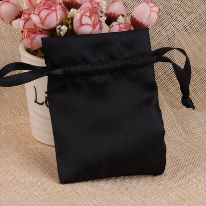 Silk Jewelry Gift Bag Satin Drawstring Pouch For Wedding Party Candy Bag Luxury Jewelry Packing