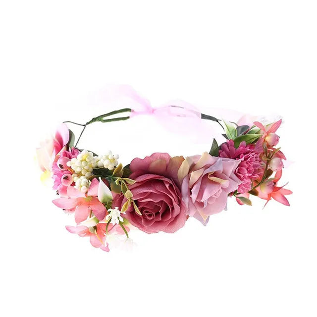 Botanical Flower Crown Boho Bridal Headband