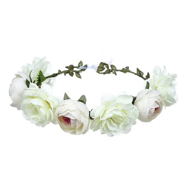 Botanical Flower Crown Boho Bridal Headband