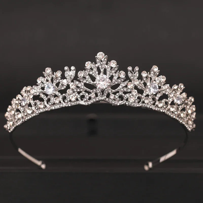 Bloom Veil Co. Baroque Royal Bridal Crown – Gold and Silver Crystal Wedding Tiara