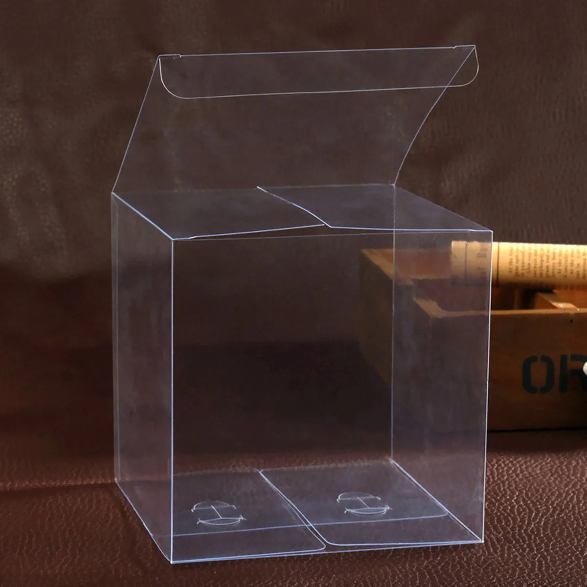 50PCS Transparent Gift Box Candle Packaging Gift Box 5*5*5cm PVC Wedding Candy Box Wedding Party Supplies Gift Packaging