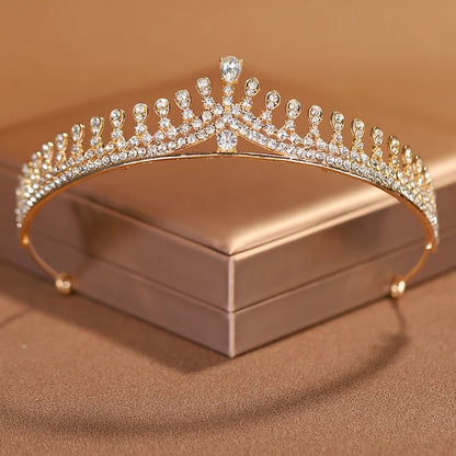 Premium Silver Botanical Wedding Crown | Regal Birthday Tiara & Bridal Hairwear Accessory