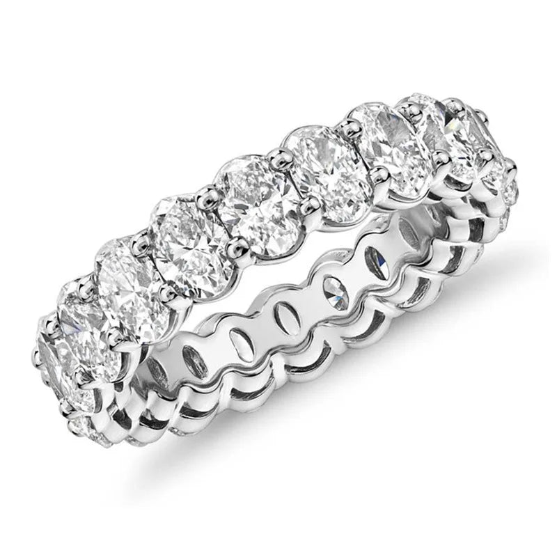 Eternity Zircon Wedding Band – 925 Sterling Silver Promise Ring