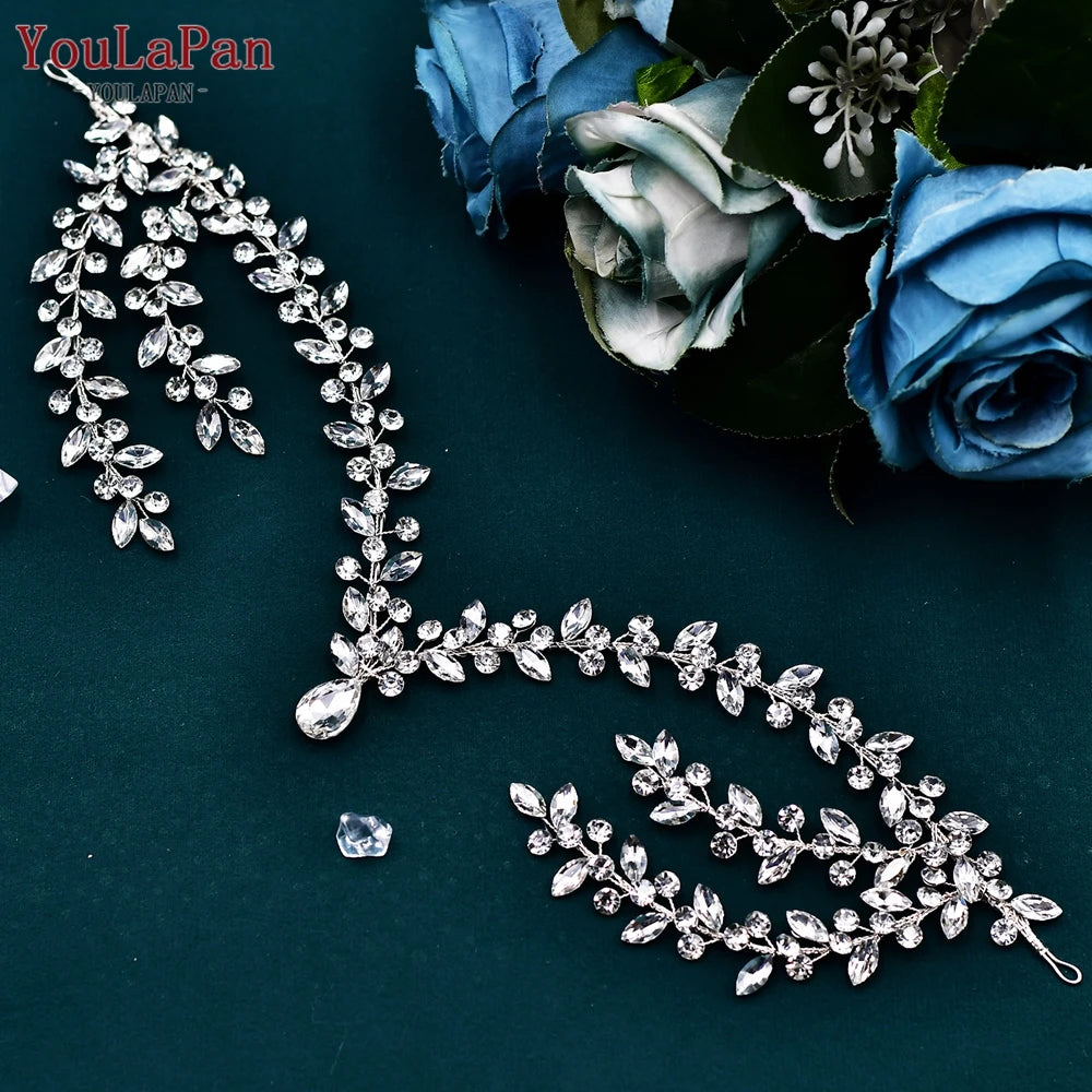 Bohemian Sparkling Rhinestone Bridal Forehead Headband