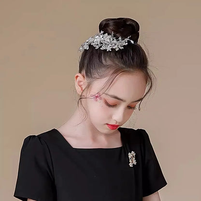 Handmade Pearl Flower Bridal Hair Comb – Silver Crystal Wedding Clip