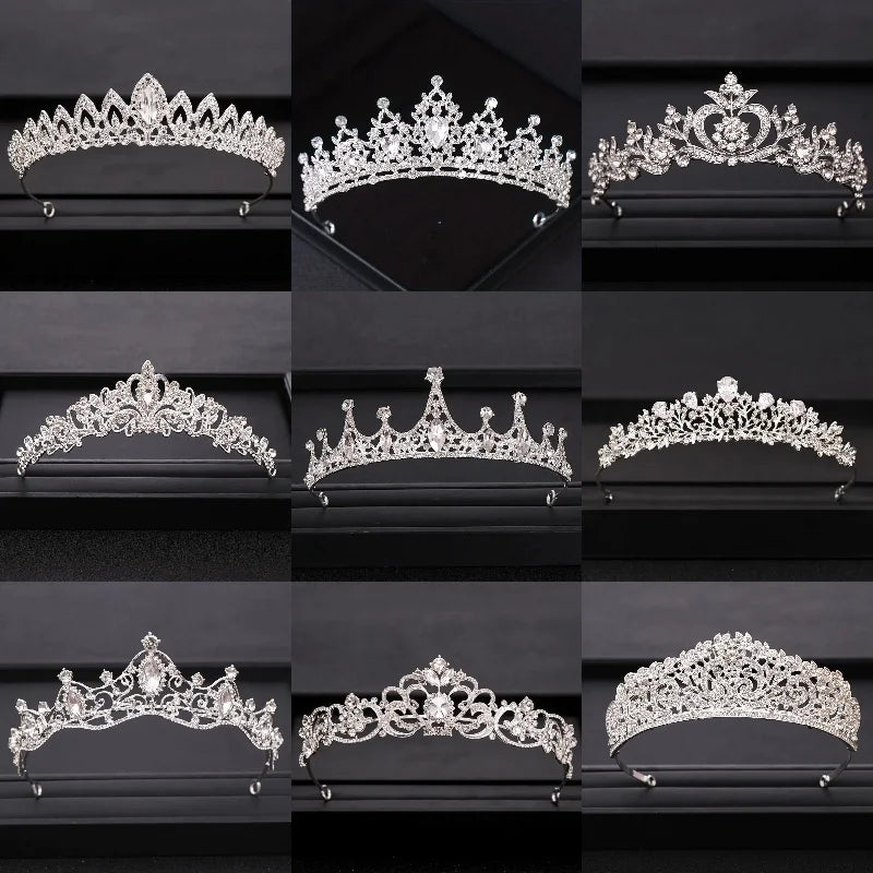 Bloom Veil Co. Baroque Royal Bridal Crown – Gold and Silver Crystal Wedding Tiara