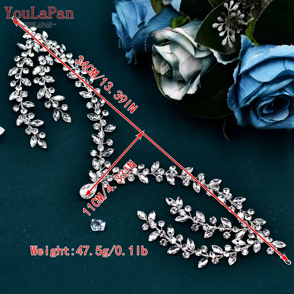 Bohemian Sparkling Rhinestone Bridal Forehead Headband