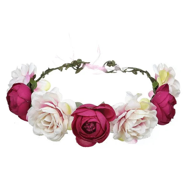 Botanical Flower Crown Boho Bridal Headband