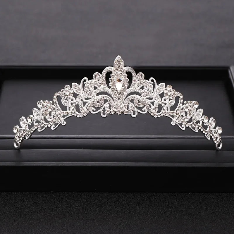 Bloom Veil Co. Baroque Royal Bridal Crown – Gold and Silver Crystal Wedding Tiara