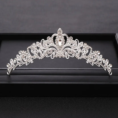 Bloom Veil Co. Baroque Royal Bridal Crown – Gold and Silver Crystal Wedding Tiara