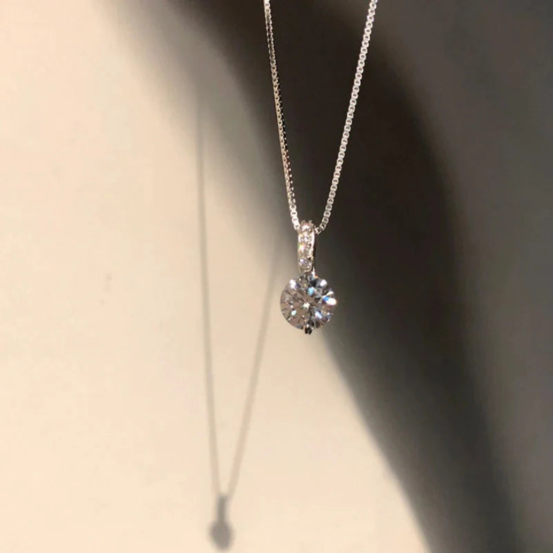 Eternity Round Zirconia Pendant Necklace