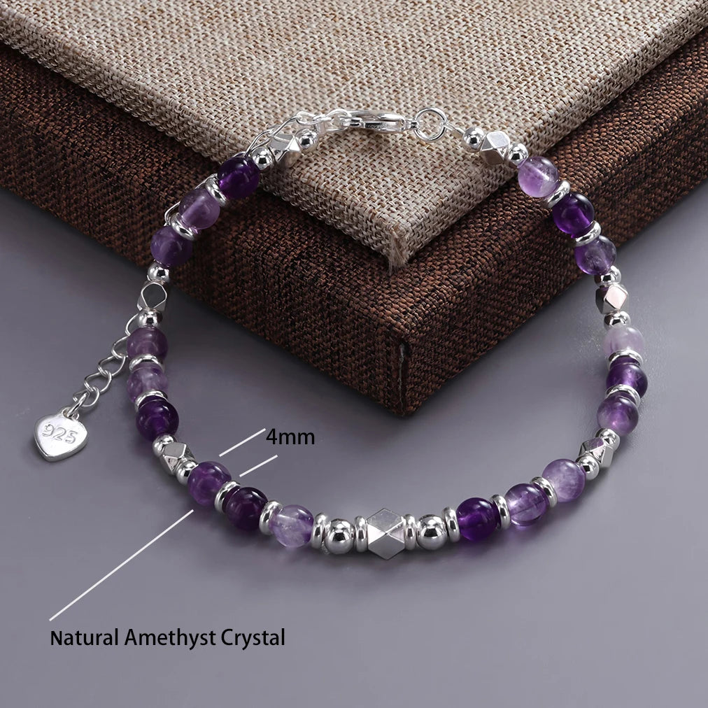 925 Sterling Silver Butterfly Bead String Bracelet