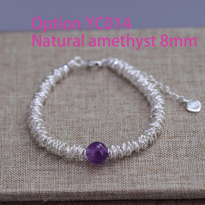 925 Sterling Silver Butterfly Bead String Bracelet
