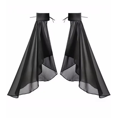 Elegant Sunscreen Long Tulle Sleeves Thin Breathable Detachable Sleeves Chiffon Sheer Bridal Gloves Wedding Party