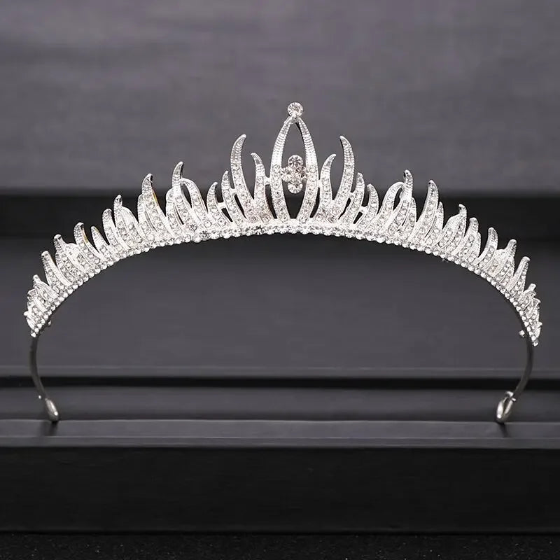 Bloom Veil Co. Baroque Royal Bridal Crown – Gold and Silver Crystal Wedding Tiara