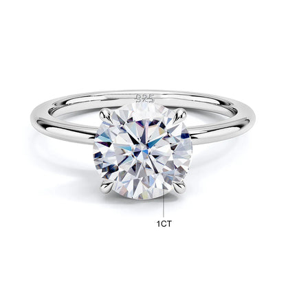 Bloom Veil Co. | GRA Certified Moissanite Engagement Ring | Rose Gold Sterling Silver | 1ct - 5ct