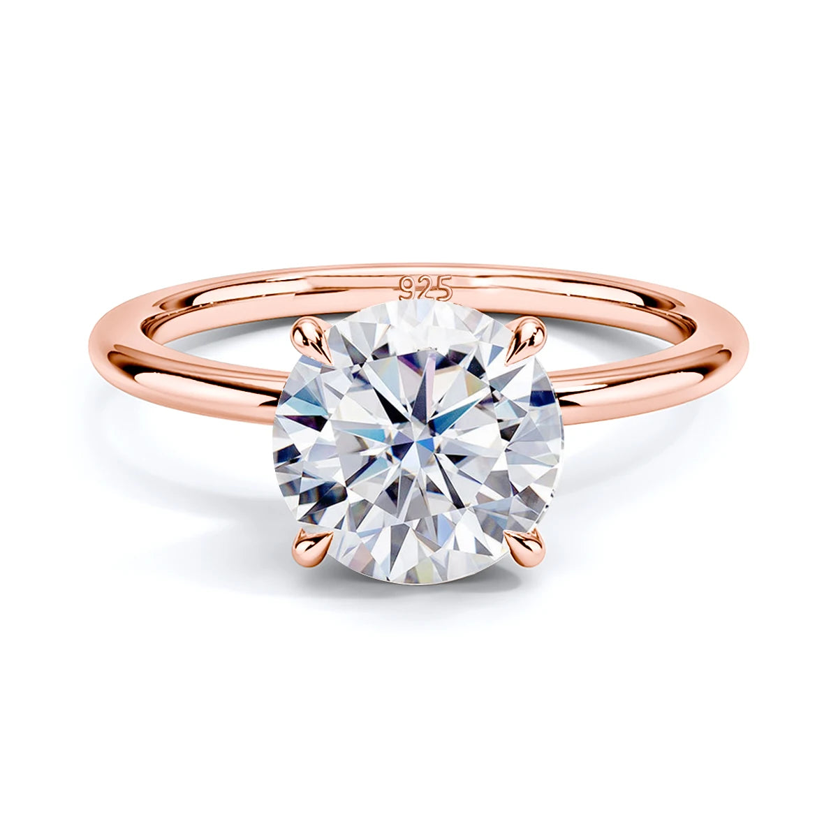 Bloom Veil Co. | GRA Certified Moissanite Engagement Ring | Rose Gold Sterling Silver | 1ct - 5ct