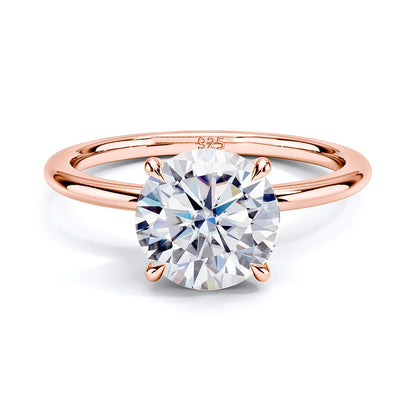 Bloom Veil Co. | GRA Certified Moissanite Engagement Ring | Rose Gold Sterling Silver | 1ct - 5ct