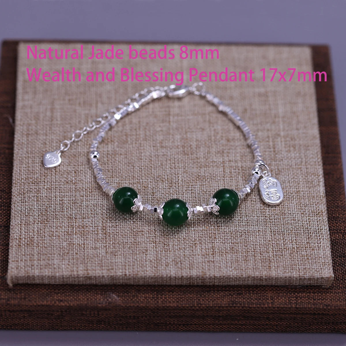 925 Sterling Silver Butterfly Bead String Bracelet