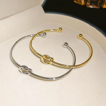 Vintage Stainless Steel Woven Twist Cuff Bracelet