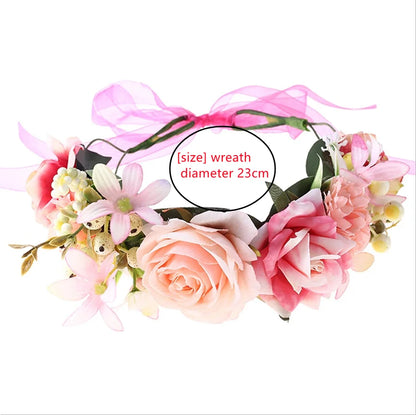 Botanical Flower Crown Boho Bridal Headband