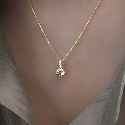 Eternity Round Zirconia Pendant Necklace