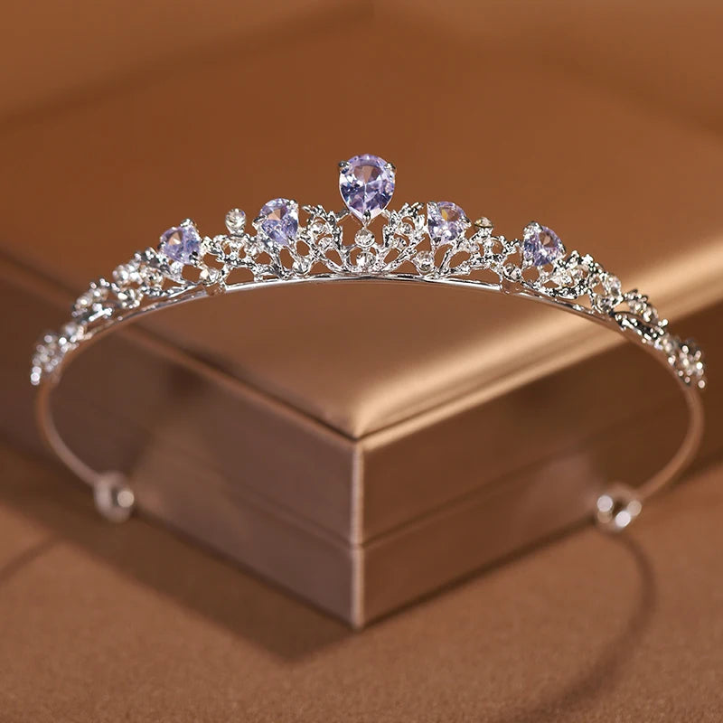 Premium Silver Botanical Wedding Crown | Regal Birthday Tiara & Bridal Hairwear Accessory
