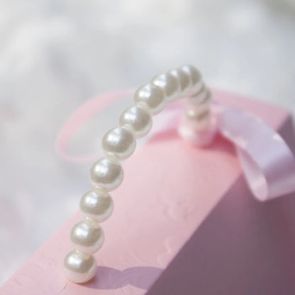 Pink Pearl Wedding Candy Gift Boxes | Set of 10 | Ribbon & Pearl Chain | Party Favor Packaging