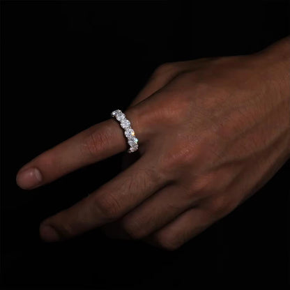 GRA Certified D Color VVS1 Moissanite Wedding Band | 925 Sterling Silver | Round Cut Bridal Ring