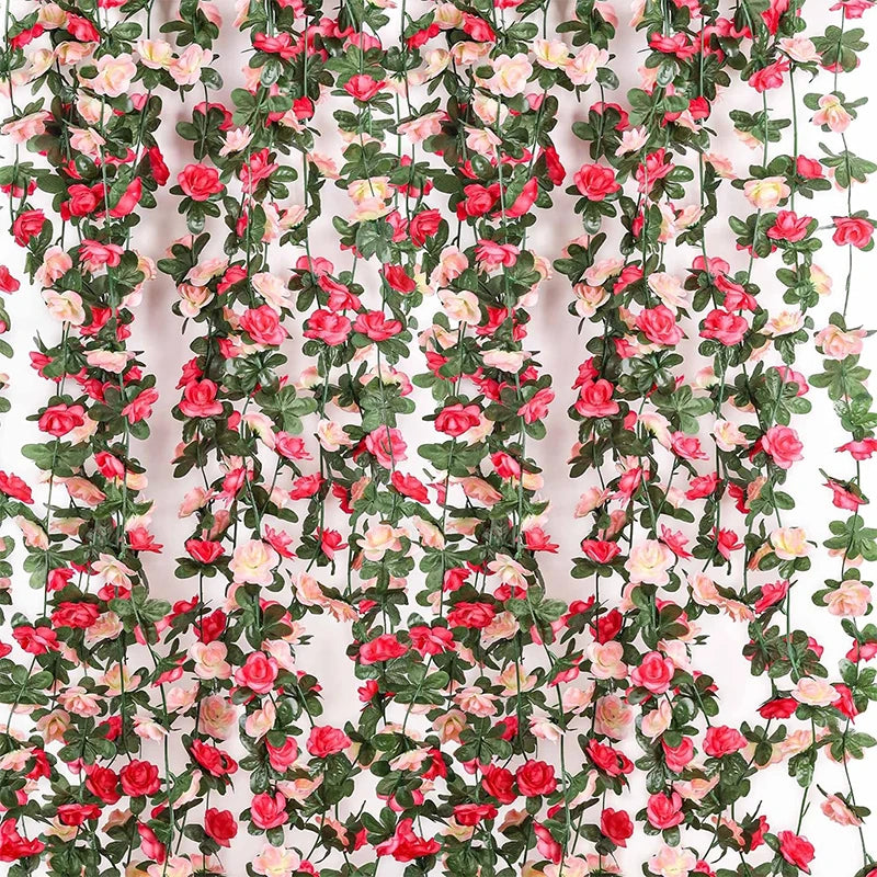 Silk Rose Garland Vine for Wedding and Home Decor 230 cm