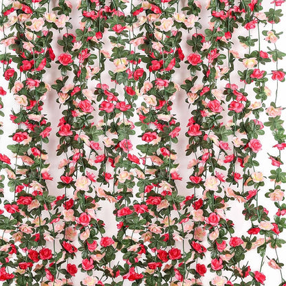 Silk Rose Garland Vine for Wedding and Home Decor 230 cm