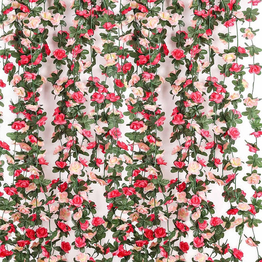 Silk Rose Garland Vine for Wedding and Home Decor 230 cm