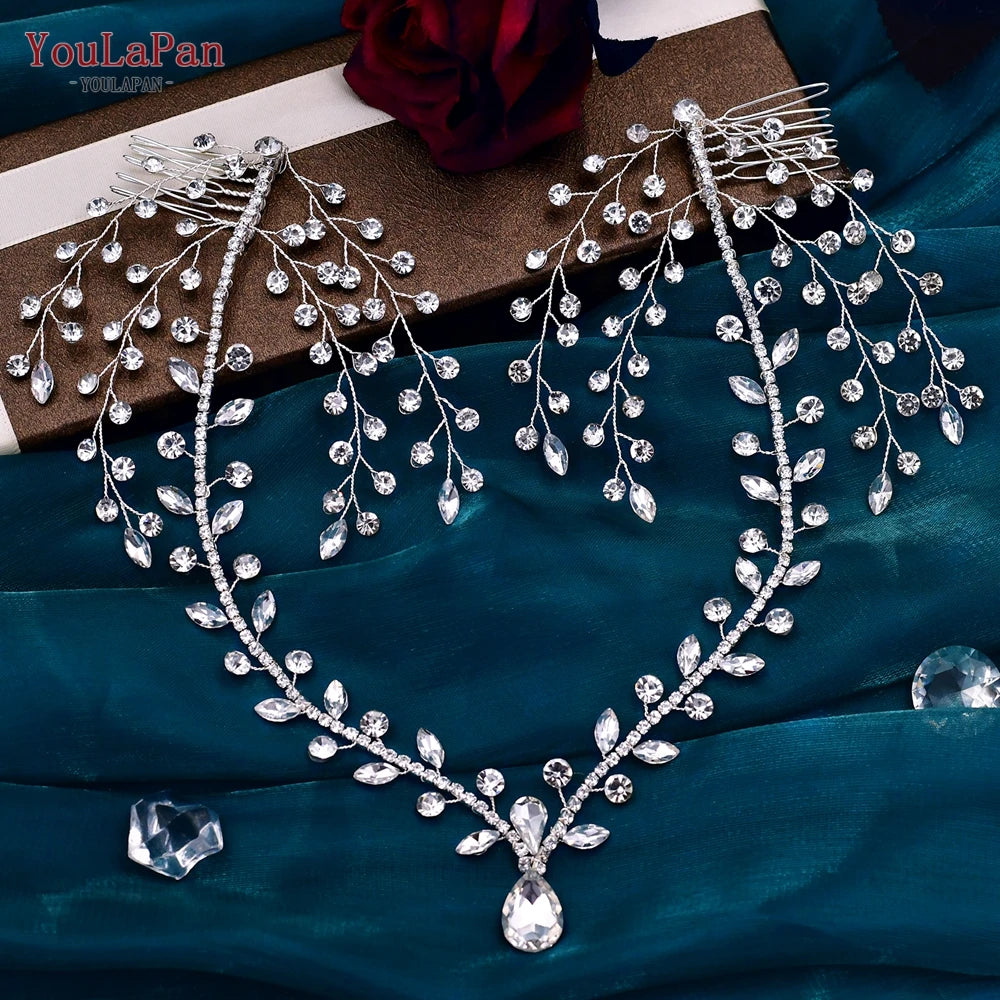 Bohemian Sparkling Rhinestone Bridal Forehead Headband