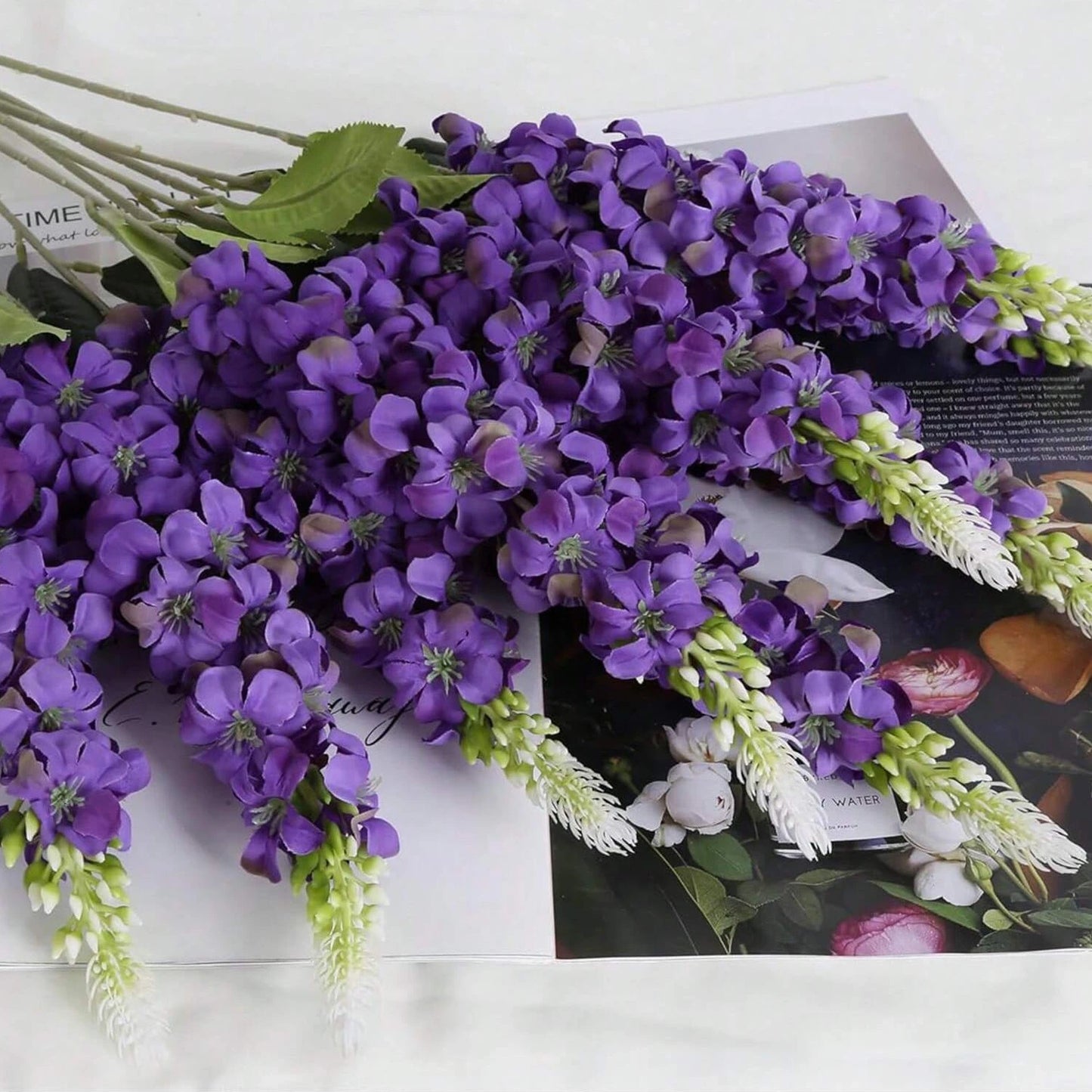 Premium 74cm Hanging Silk Orchid Floral Strings (5-Pack) | Luxury Wedding Arch & Ceremony Garland Decor