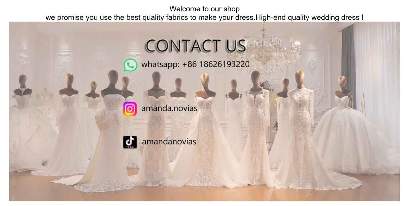Customized NS5068 Full Beading V-neckline Wedding Dress Amanda Novias 2026