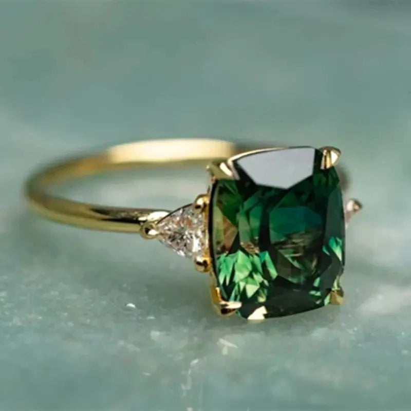 Geometric Cubic Zirconia Wedding Band | Trendy Bridal Ring | Women's Wedding Jewelry