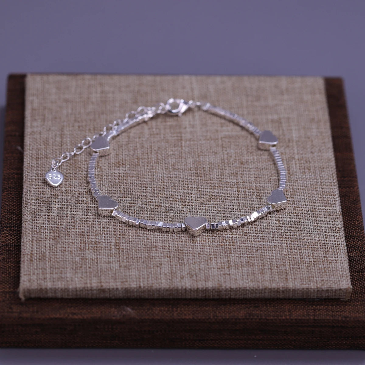 925 Sterling Silver Butterfly Bead String Bracelet