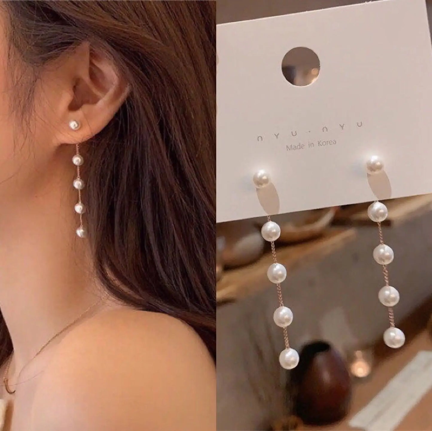 French Luxury Long Zircon Tassel Twisted Drop Earrings
