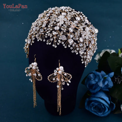 Bohemian Sparkling Rhinestone Bridal Forehead Headband
