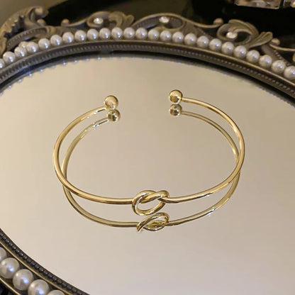 Vintage Stainless Steel Woven Twist Cuff Bracelet