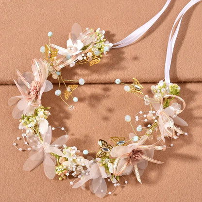 Botanical Flower Crown Boho Bridal Headband