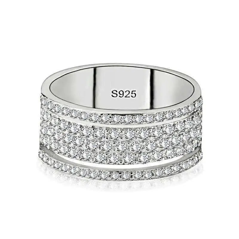Eternity Zircon Wedding Band – 925 Sterling Silver Promise Ring