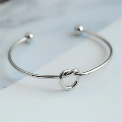 Vintage Stainless Steel Woven Twist Cuff Bracelet