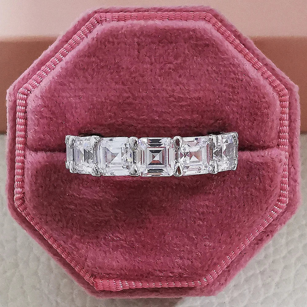 Eternity Zircon Wedding Band – 925 Sterling Silver Promise Ring