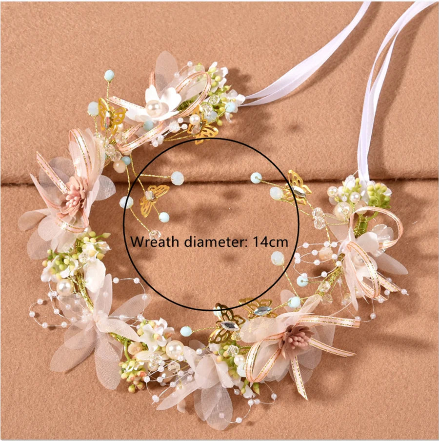 Botanical Flower Crown Boho Bridal Headband