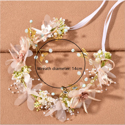 Botanical Flower Crown Boho Bridal Headband