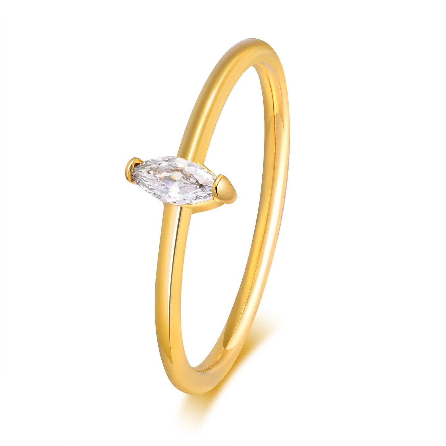 18K Gold Plated Vintage Twisted Rope Ring | Stainless Steel | Women's Wedding & Party Ring