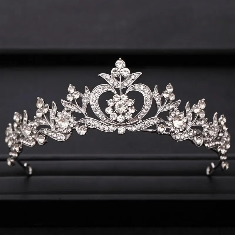 Bloom Veil Co. Baroque Royal Bridal Crown – Gold and Silver Crystal Wedding Tiara