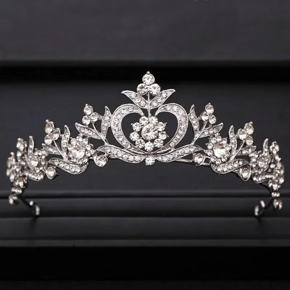 Bloom Veil Co. Baroque Royal Bridal Crown – Gold and Silver Crystal Wedding Tiara